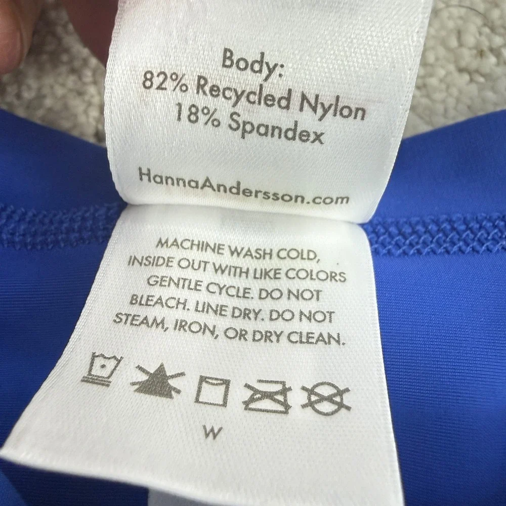 Hanna Andersson Rash Guard Kids‎ 10 Blue Dinosaur Graphic Long Sleeve Swim Shirt